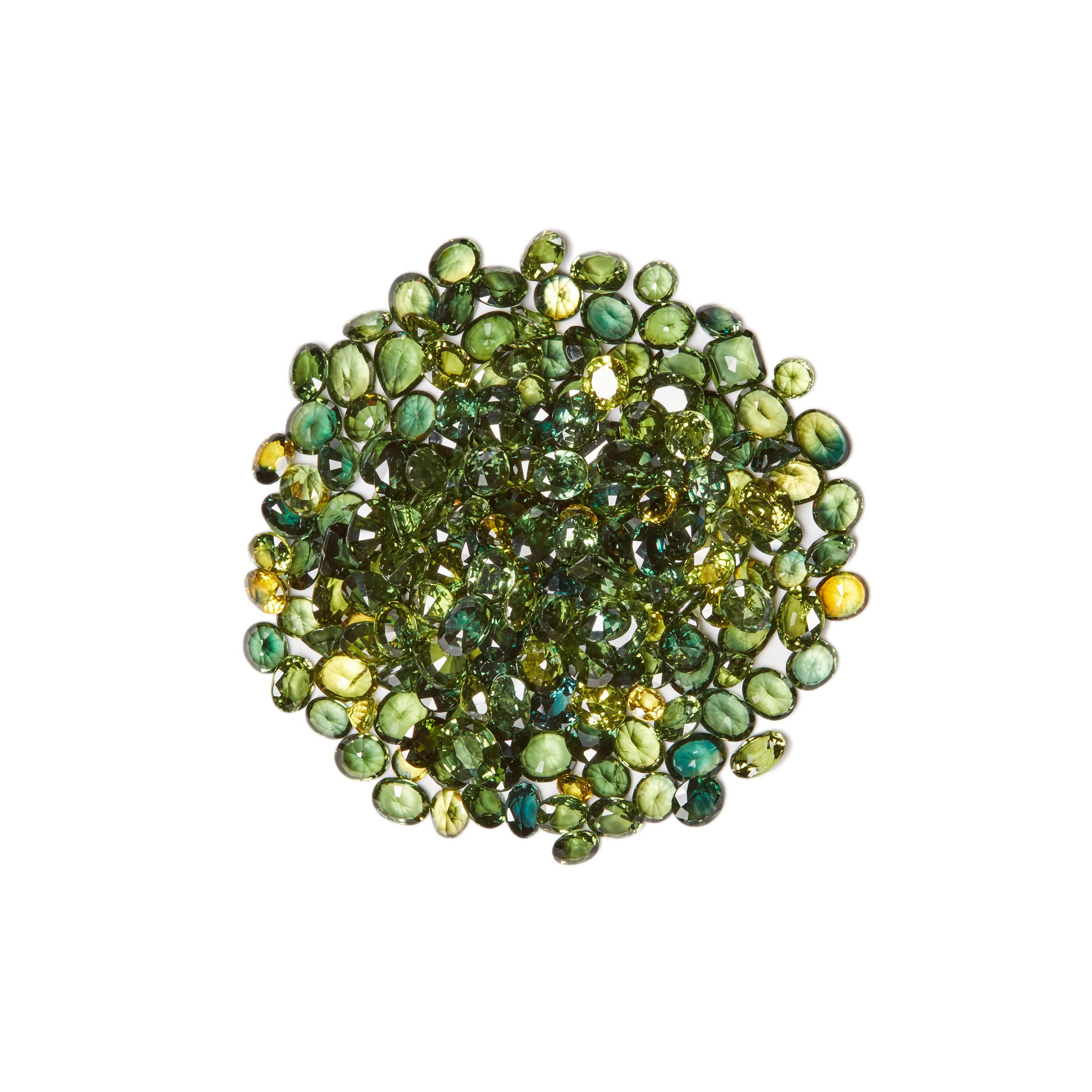 Sapphire xanh lá, đã xử lý nhiệt, 05.- 3ct